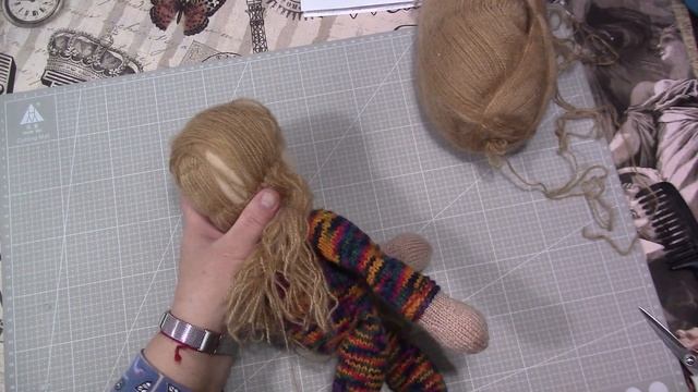 Статичная прическа для текстильной куколки смотреть онлайн