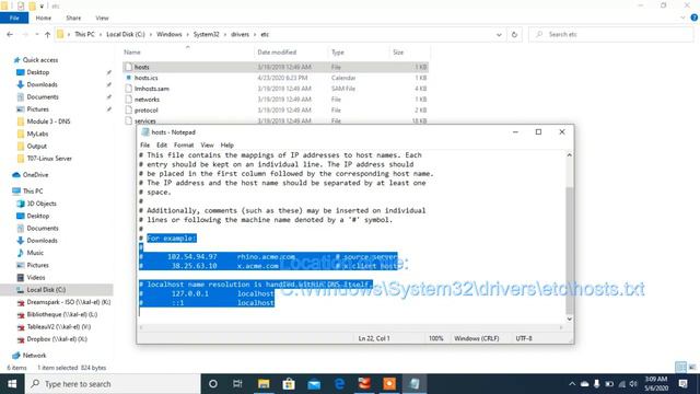 Location of hosts file in Windows and Linux смотреть онлайн