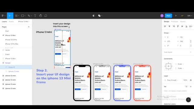 How to use the our free Iphone 13 and Android Mockups on figma смотреть онлайн