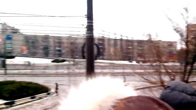 Встрача Олимпийского огня в Курске (улица Энгельса), 16.01.2014. Часть 1. смотреть онлайн