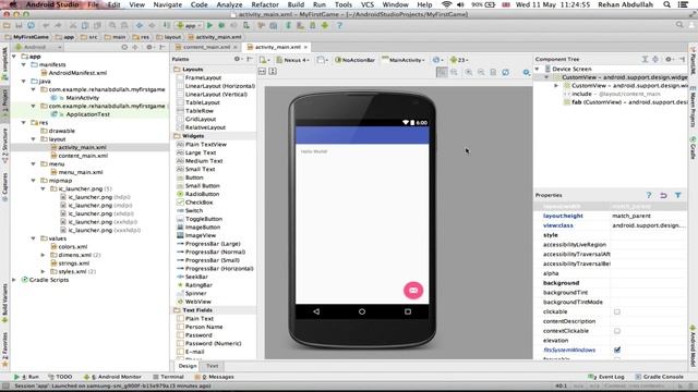 ANDROID STUDIO: Games Development || Tutorial 2 - Hello World / Run The Application смотреть онлайн