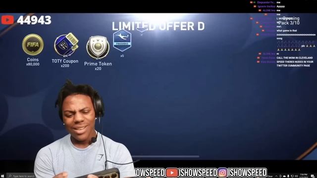 iShowSpeed DIES Opening FIFA Mobile Packs смотреть онлайн