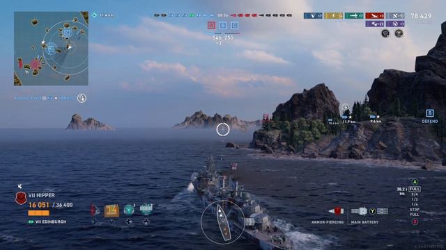 Edinburgh - AL Baltimore and ARP Takao 6x Rudder (World of Warships: Legends Xbox Series X) смотреть онлайн