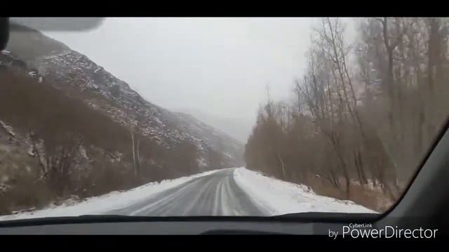Едем в Курчум/ В горах снег и метель/ плохая видимость/ ехали медленно/ Казахстан смотреть онлайн