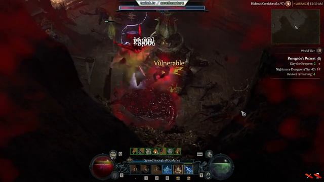 Solo TheButcher At Lvl97 WorldTier4 NightmareTier45Dungeon (Diablo 4 TwitchLiveStream)