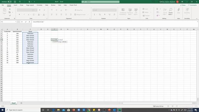 Excel Count If смотреть онлайн
