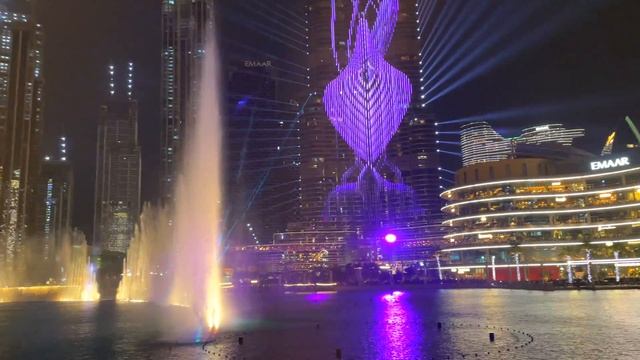 DUBAI MALL - Burj Khalifa | Amazing Laser & Water Fountain Show | 4K | TOP 10 DUBAI #burjkhalifa