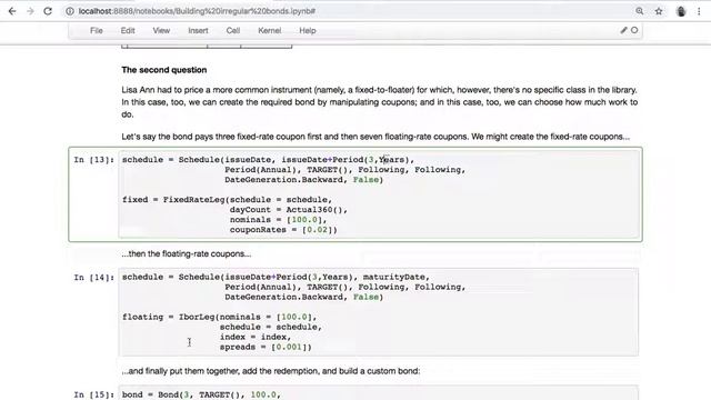 QuantLib notebooks: building irregular bonds смотреть онлайн