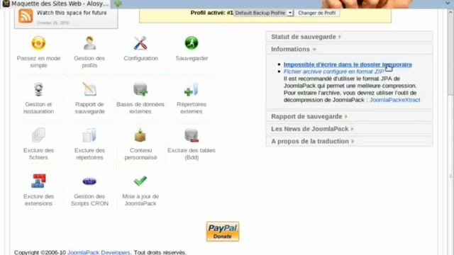 Formation Joomla: 11 - JoomlaPack: configurer joomlapack dans Joomla смотреть онлайн