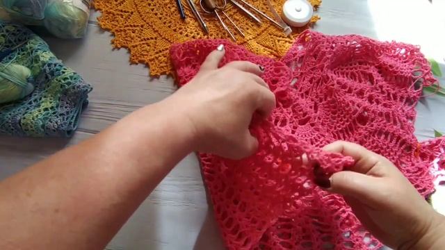 #круглаякокетка.Новые процессы на круглой кокетке крючком. смотреть онлайн