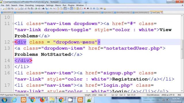 PHP Mysql Project - Part 25 | Civil Problem Resolution | Hindi смотреть онлайн