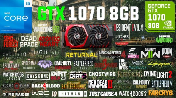 GTX 1070 Test in 50 Games in 2024