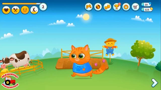 Мультфильмы для детей Котенок Буббу Мой виртуальный питомец игра мультик смотреть онлайн