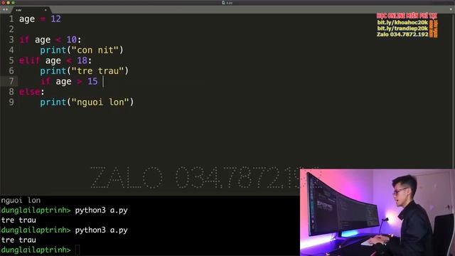 If else Conditi / Khóa python cơ bản - nâng cao смотреть онлайн