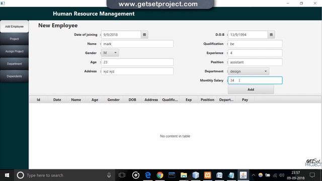 Human Resource Management Free Java Mini DBMS Project @GetSetProject com смотреть онлайн