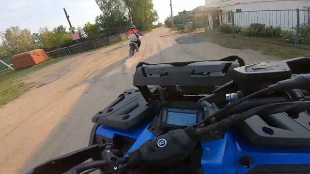 доехали 25 км за 15 мину!!! хасаним  на квадроцикле Cfmoto600s