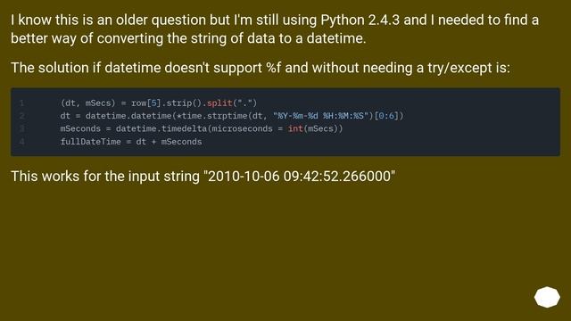 How can I parse a time string containing milliseconds in it with python? смотреть онлайн