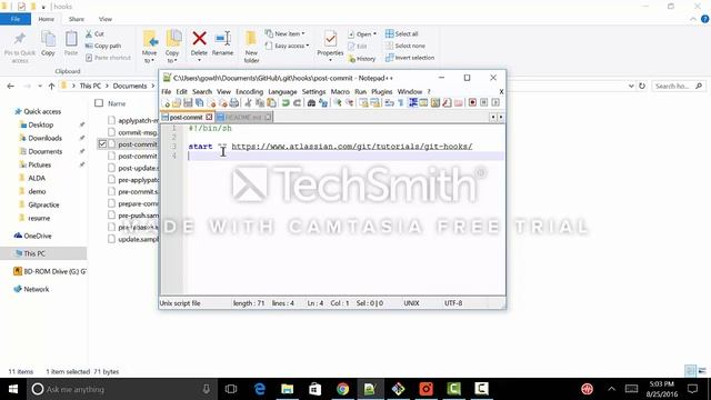 Git Hooks post-commit Demo смотреть онлайн