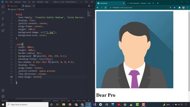 Awesome Profile Card Using Only HTML & CSS смотреть онлайн