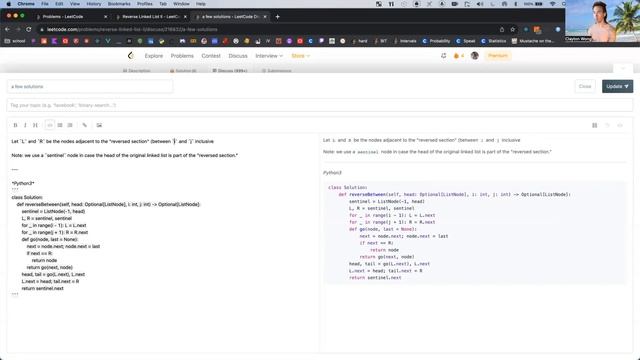 92. Reverse Linked List II (2023-09-07) смотреть онлайн