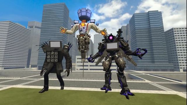 UPGRADE TITAN SPEAKERMAN ARMIES VS TITAN TVMAN ARMIES AND OTHER BOSS in Garry's Mod! смотреть онлайн