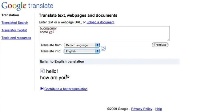 Text Translation On Google Translate