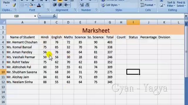 Merging Cells & Use Of CountIf Function in MS Excel 2007 in Hindi Part 8 смотреть онлайн