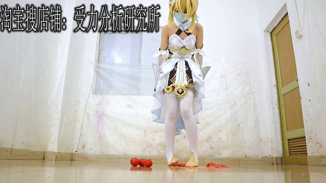 Chinese girl wear cosplay white stockings crush Lumine[Genshin Impact] смотреть онлайн
