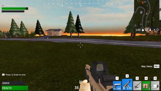 НУБ ИЛИ ПРО В СИМУЛЯТОРЕ ПУБГ В РОБЛОКС В МЕСТЕ С СМАЙЛ ФРЕДДИ ? ALONE ? Battle Royale Roblox смотреть онлайн