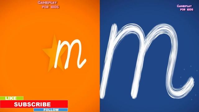 Letter School cursive D'Nealian font - Lowercase a b c d e f g h letters - Blue vs Orange level смотреть онлайн