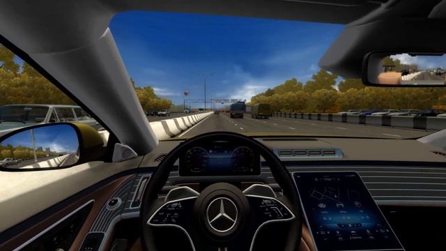 Mercedes-Benz W223-City Car Driving(#3) смотреть онлайн