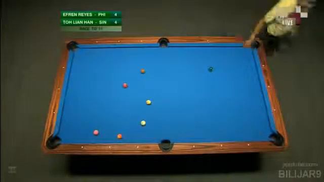Efren REYES vs Toh LIAN HAN 2012 World 9 ball Championship смотреть онлайн