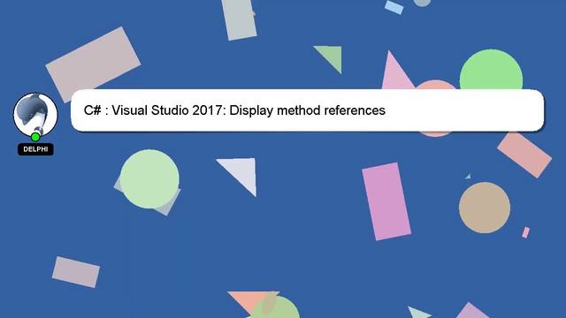 C# : Visual Studio 2017: Display method references смотреть онлайн