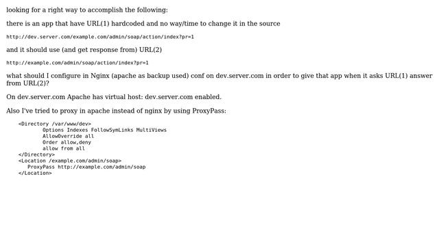 Nginx Proxy SOAP Request