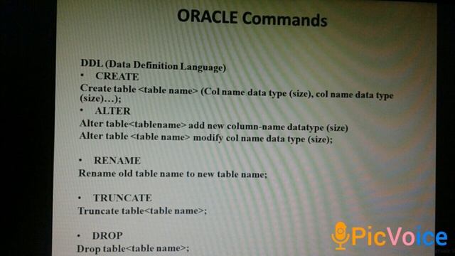 SJCTNC 19CA509 RDBMS UNIT4 ORACLE DDL COMMANDS смотреть онлайн