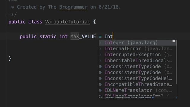 Java Beginner Tutorial #2 - Variables смотреть онлайн