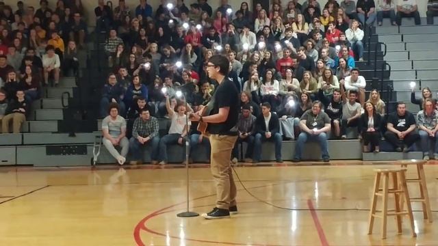 Ed Sheeran cover by Peyton Littleton "Perfect" High school talent show 2018 1st place смотреть онлайн