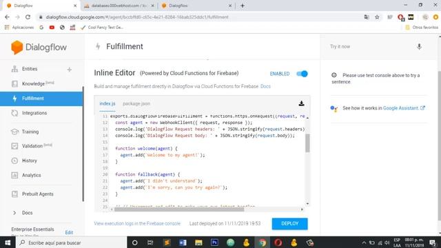 7. Dialogflow Chatbot - Webhook PHP Prt. 1 ( Tutorial en español ) смотреть онлайн