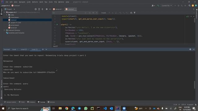 DOSP Project4 Twitter Clone Simulator using Erlang Implementation смотреть онлайн