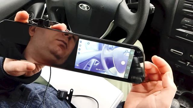 Обзор iBOX Discovery Dual. Видеорегистратор-зеркало заднего вида с двумя камерами. смотреть онлайн