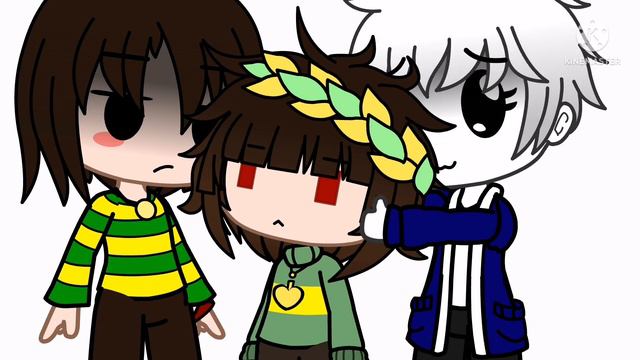 { When Sans meet "cute" Chara... } |Undertale| !Gacha Club! 🖤💙🖤 смотреть онлайн