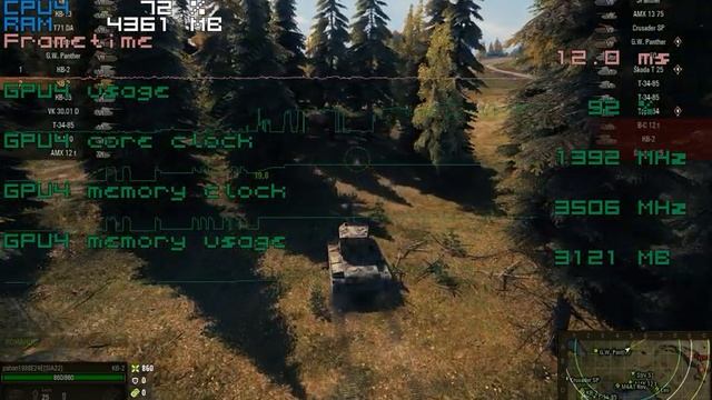 AMD A10-5800K и gtx 960 4gb test world of tanks КВ 2 ( 08.05.2018 ) смотреть онлайн