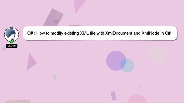 C# : How to modify existing XML file with XmlDocument and XmlNode in C# смотреть онлайн