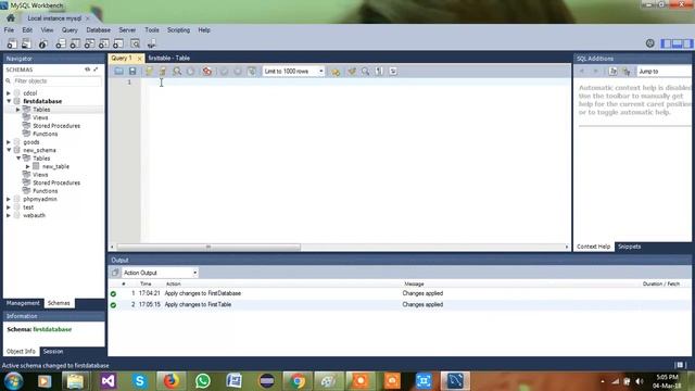 How to create database and table in MySQL workbench смотреть онлайн