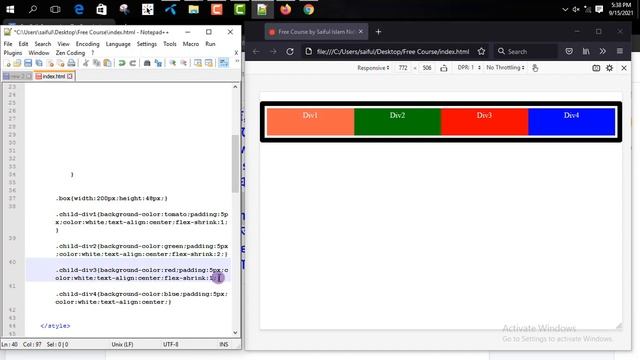 css flexbox : flex-shrink bangla tutorial | Css Bangla Tutorial Full Course смотреть онлайн