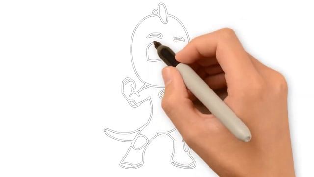 PJ Maks: Learning To Draw Gekko - Герои в масках: Учимся рисовать Гекко