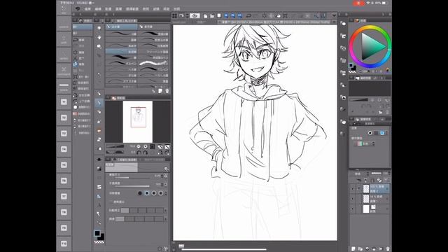 iPad Pro ClipStudio Paint doodle. смотреть онлайн