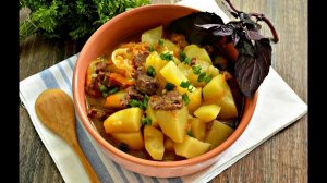 Картошка тушёная с мясом. Рецепт тушеной картошки.