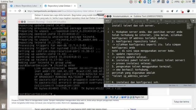 Konfigurasi Telnet dan SSH Debian Server 8 смотреть онлайн
