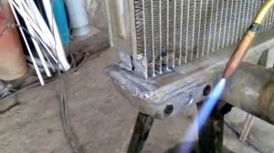 Пайка алюминиевого радиатора припоем Castolin 192FBK